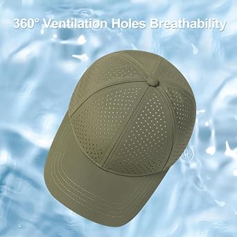 FEINION Men Laser Mesh Breathable Snapback Baseball Cap