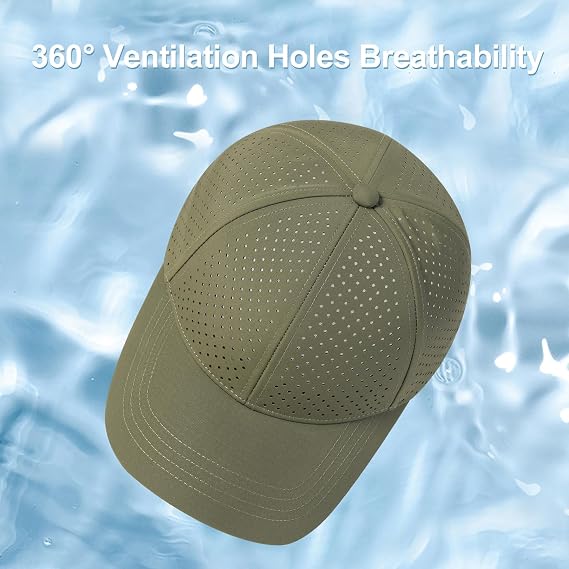 FEINION Men Laser Mesh Breathable Snapback Baseball Cap