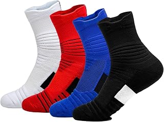 Elite Basketball Socks Calf High Cushion Thick Cycling Socks Athletic Crew Socks for Men Women Boys