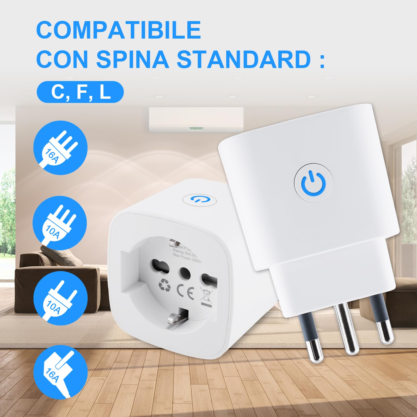 WiFi Smart Plug Tuya Smart Home presa elettrica presa di corrente con 2 telecomando USB trame Smart Life App Alexa Google  44