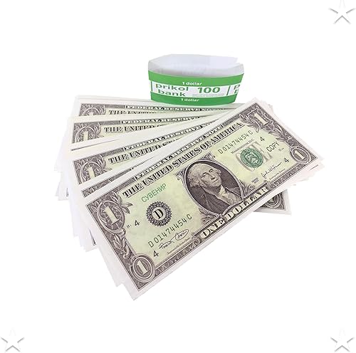 Copia billetes de 1 dólar, dinero para jugar, 100 piezas para accesorios de película, dinero de utilería