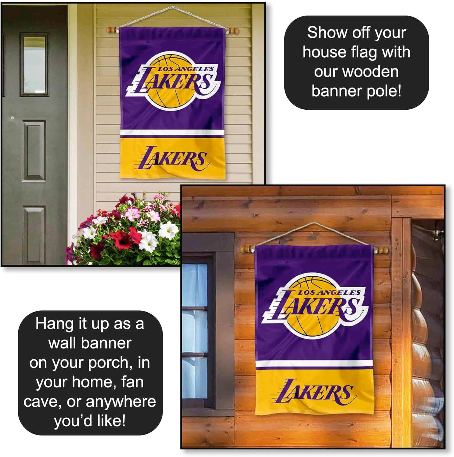 LA Lakers Double Sided House Banner Flag