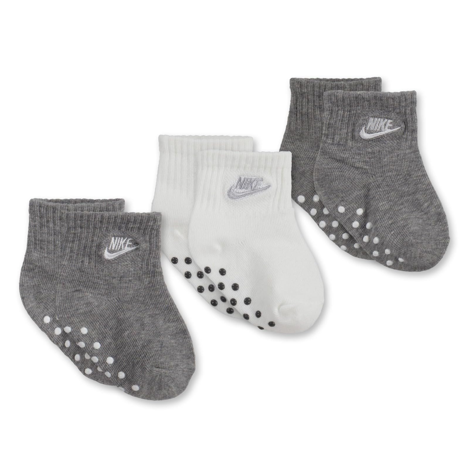 NikeBaby Girls' Ankle Gripper Socks (3 Pairs)