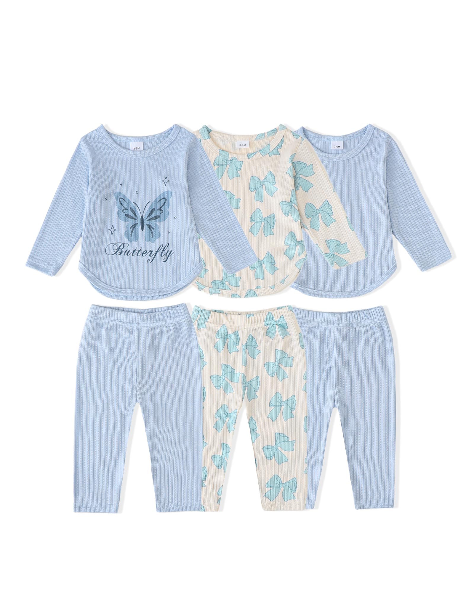 Mioglrie Baby Girl Clothes Toddler Fall Winter Outfits 6 Pcs Girl Clothes