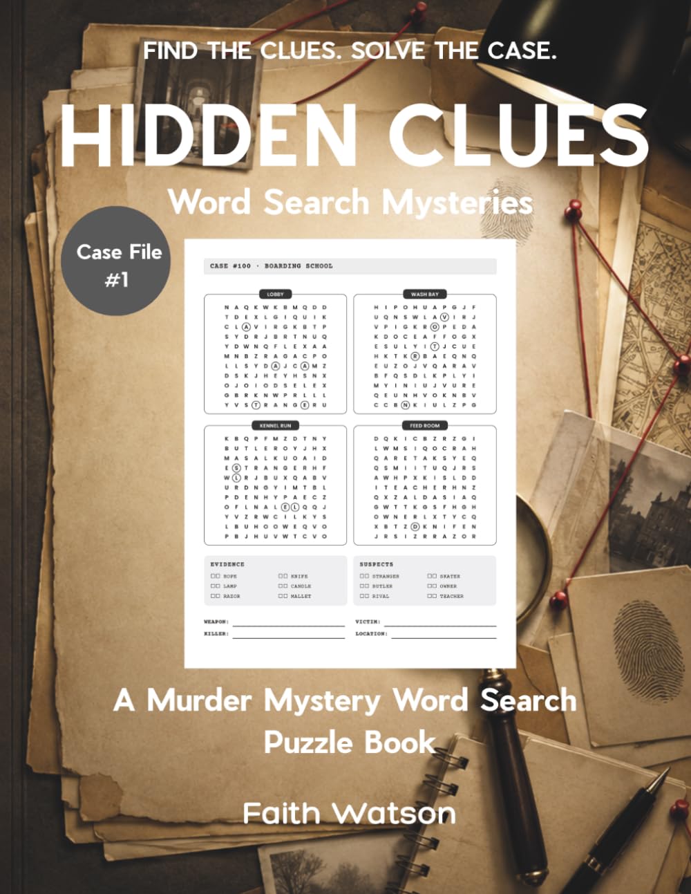Hidden Clues Word Search Mysteries: A Murder Mystery Word Search Puzzle Book