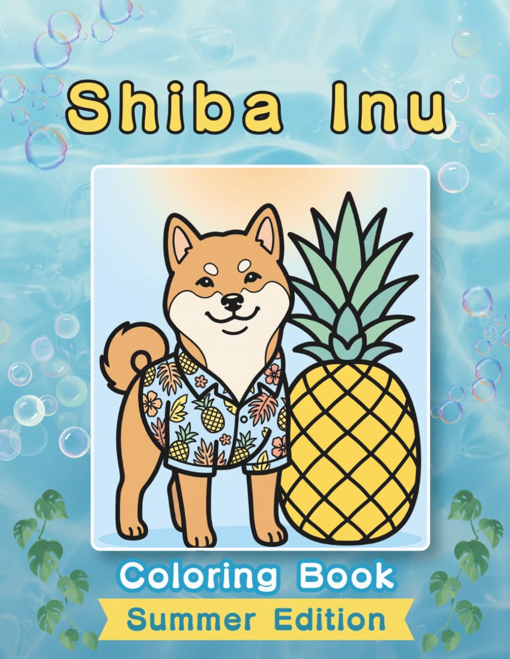 Shiba Inu Coloring Book: Summer Edition: A Bold and Easy Coloring Book for Adults and Seniors Featuring Cute and Simple Shiba Inu Designs in a Bright ... and Mindfulness (Cozy Summer Coloring Books)