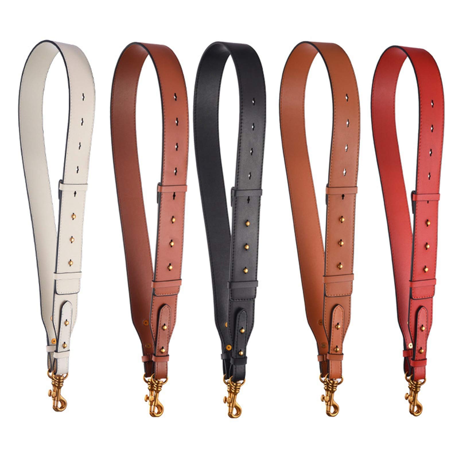 Correa de hombro ancha de cuero genuino correa de metal gancho Crossbody bolsa correa ajustable 95-110 cm bolsa accesorios