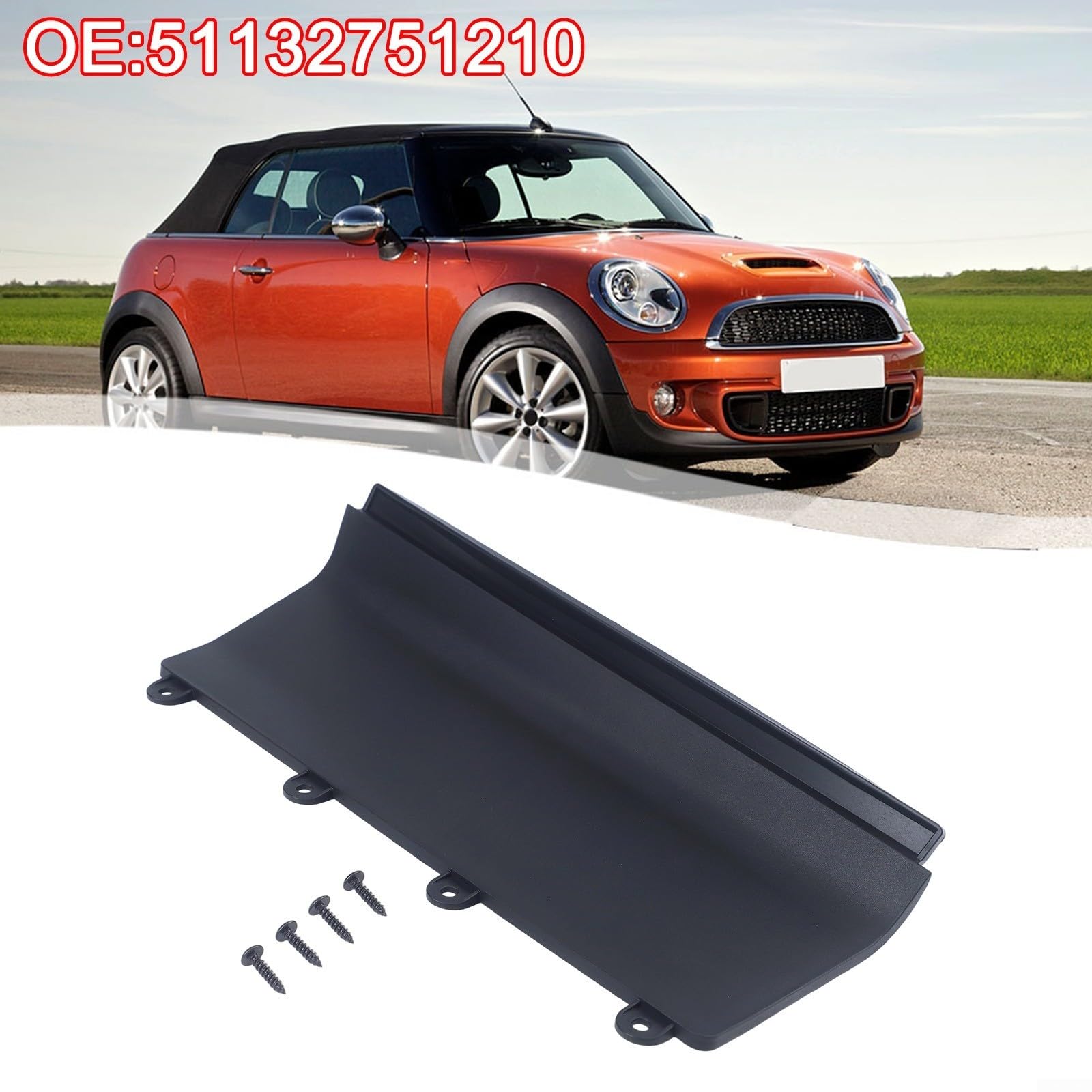 Copertura tergicristallo per vano batteria 51132751210 per Mini Cooper R55 R56 R57 07-15 ricambio di ricambio nero plastica resistente alle intemperie