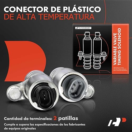 Miniatura 6 de A-Premium VVT Kit de válvula solenoide de accionamiento de posición del árbol de levas de admisión y escape compatible con Chevy GMC Equinox Malibu