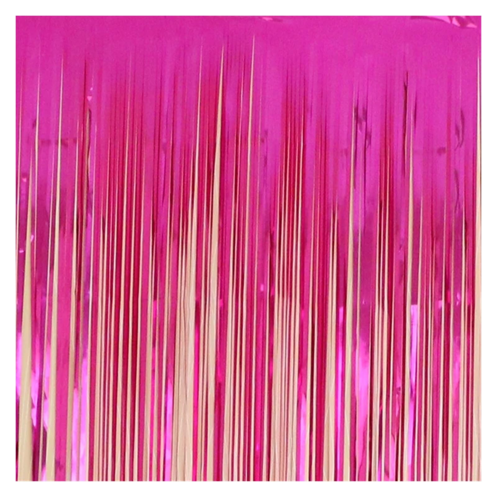 Decoraciones con Cortinas de Papel Metalizado, Cortina de oropel metálico, 2 Piezas, Multicolor, Varios tamaños(Rose Red,1mX3meter)