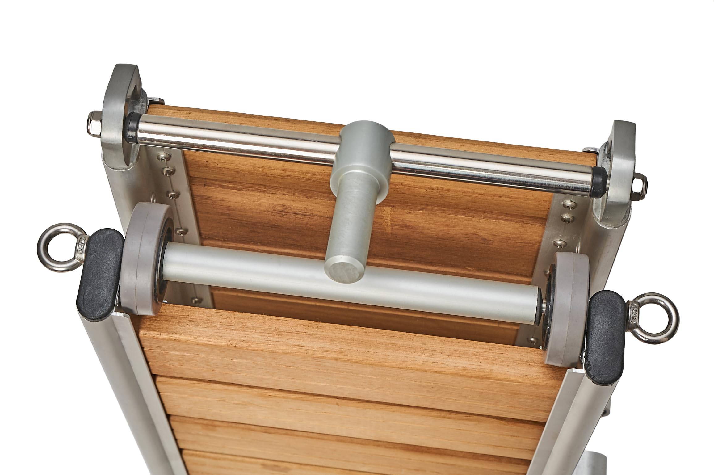 Pasarela para Barco con Peldaños de Madera 2 Metros Plegable, liguera y Resistente