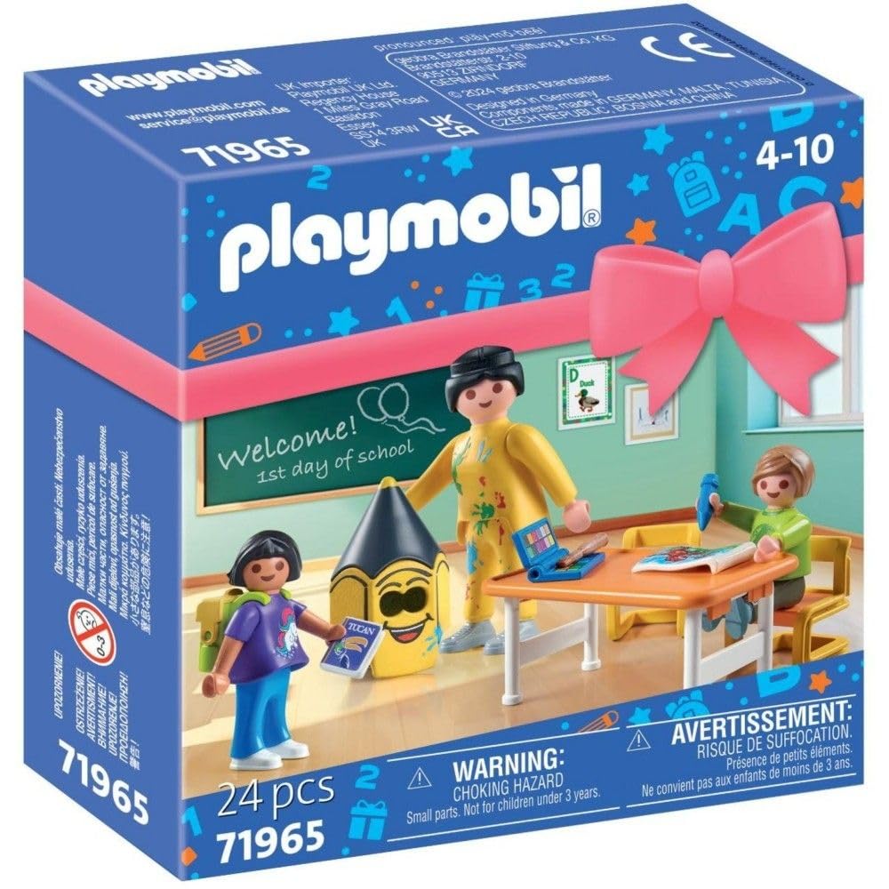 Playmobil First Day of School – Schoolchild Figure with Backpack & Accessories, Imaginative Role‑Play Toy for Kids Ages 4+