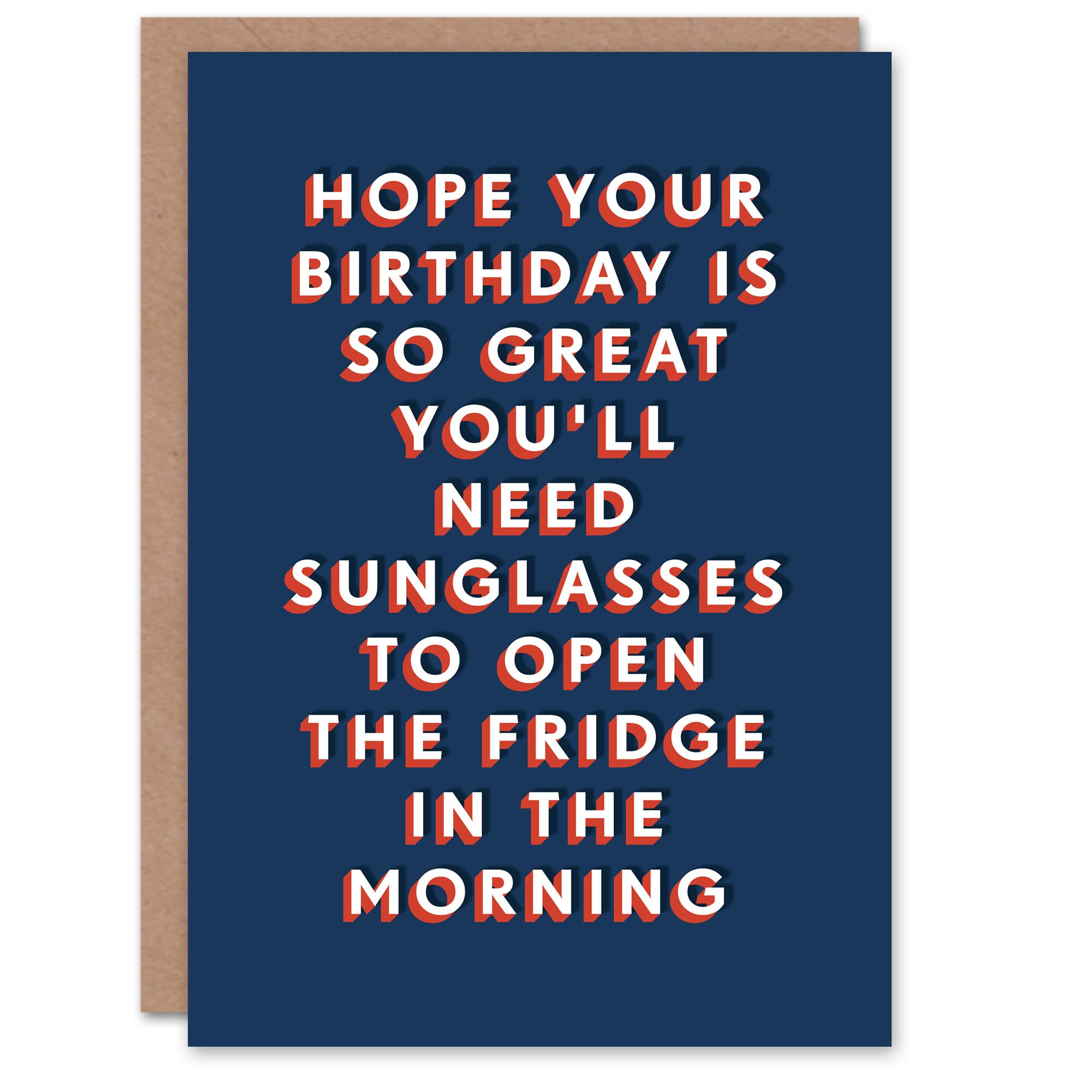 Artery8 Men's Birthday Card - Funny Greeting Card - Navy