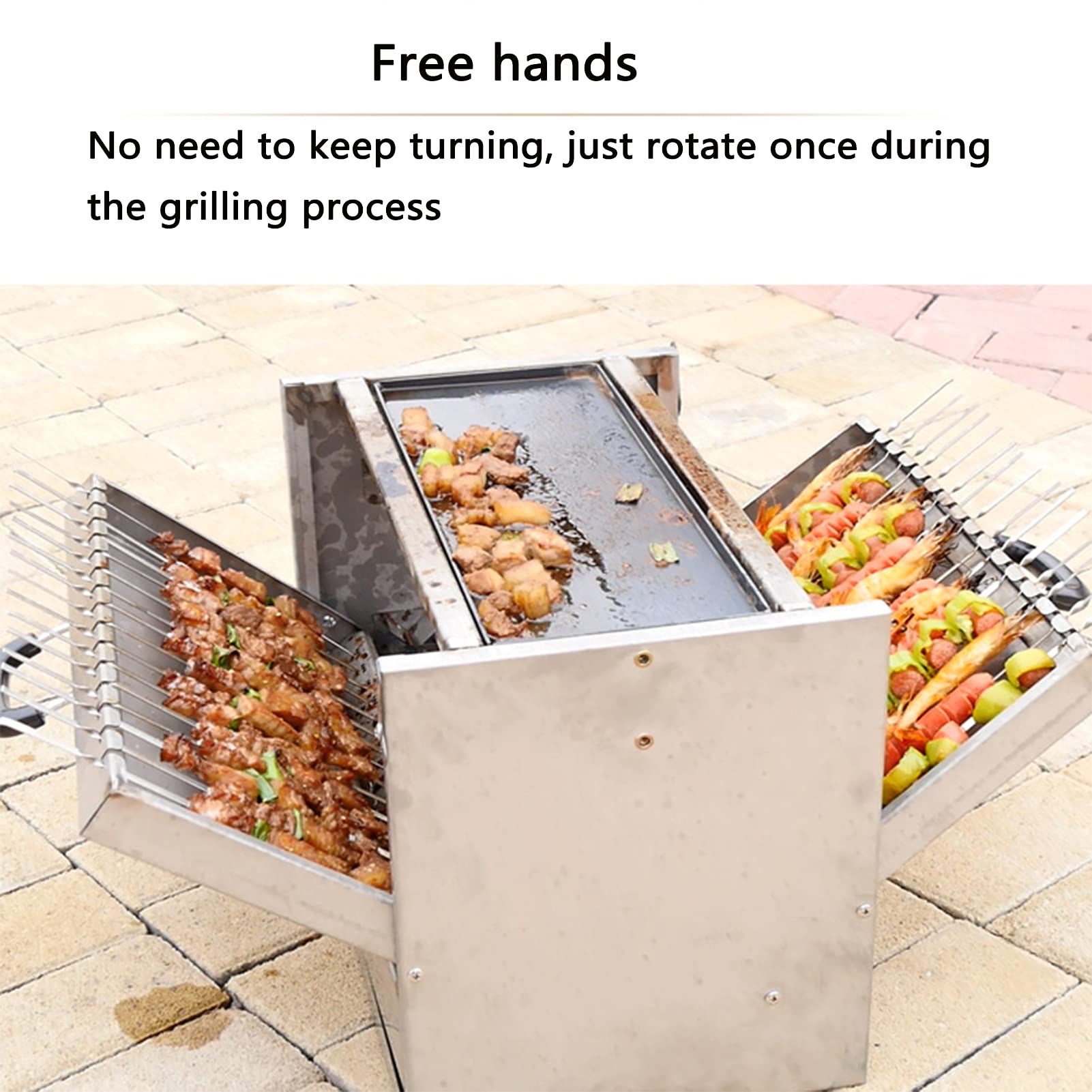 Barbecue Grill, Barbecue a Carbone, Barbecue Grill Domestico Senza Fumo Forno In Acciaio Inox Barbecue Artefatto Interno Cortile Esterno Carbone Spiedini Brasato Stufa Appesa