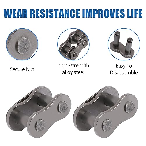 Miniatura 4 de Cadena de 35 rodillos de 140 eslabones + disyuntor de cadena, apto para Coleman CT200U CC100x Baja Doodle Bug Blitz Dirt Bug Racer Motor Sports