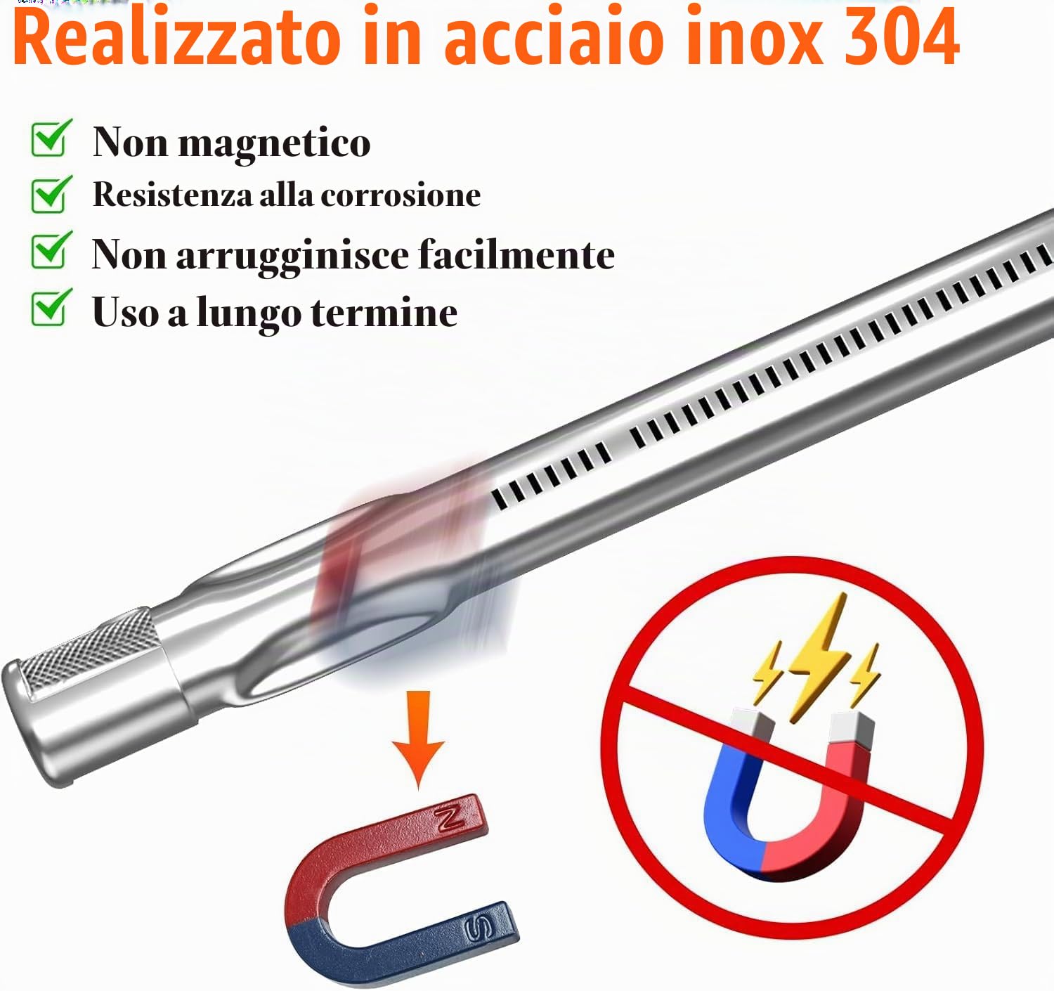 Denmay 69785 45.7 CM Bruciatore a Gas Barbecue Ricambi per Weber Spirit 200 Spirit E210 S210 E220 S220 BBQ Bruciatori per Weber 46100001 46110001, 46113101, 47100001 (con Manopola Frontale) 69785