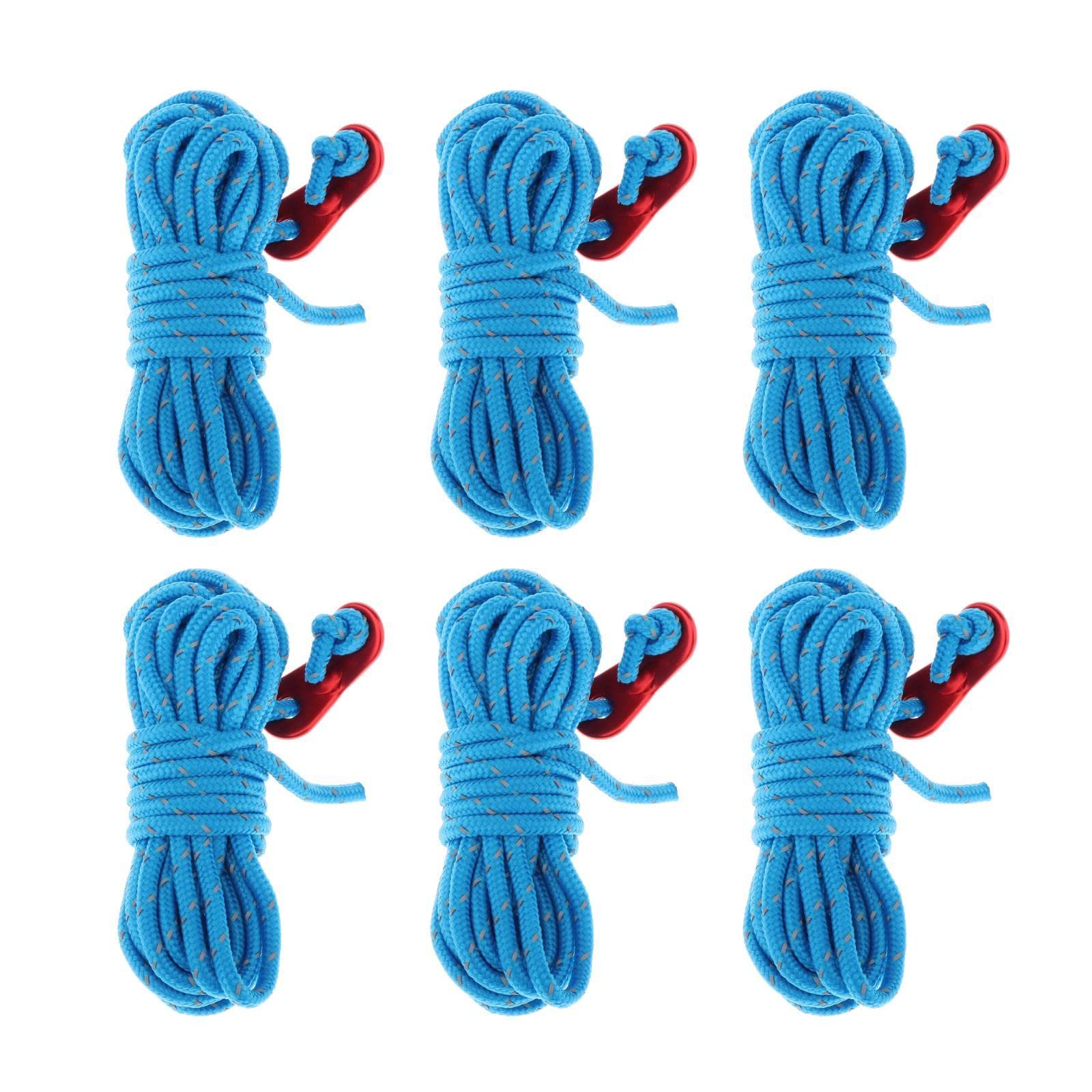 4 Tiranti Per Tende Da Campeggio In Paracord Da 4 Mm Con Regolatori - Robusti E Leggeri, 2,4 Metri Ciascuno - Ideali Per Gazebo, Teloni, Roulotte - 4