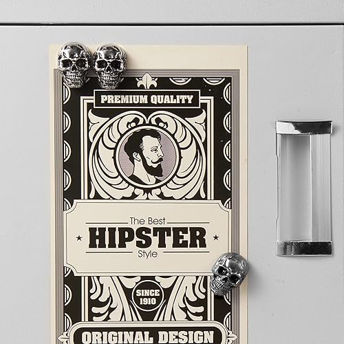 Miniatura 7 de 6 imanes de calavera para refrigerador, geniales, fuertes, lindos, divertidos imanes góticos para nevera para adultos, para decoración de cocina,