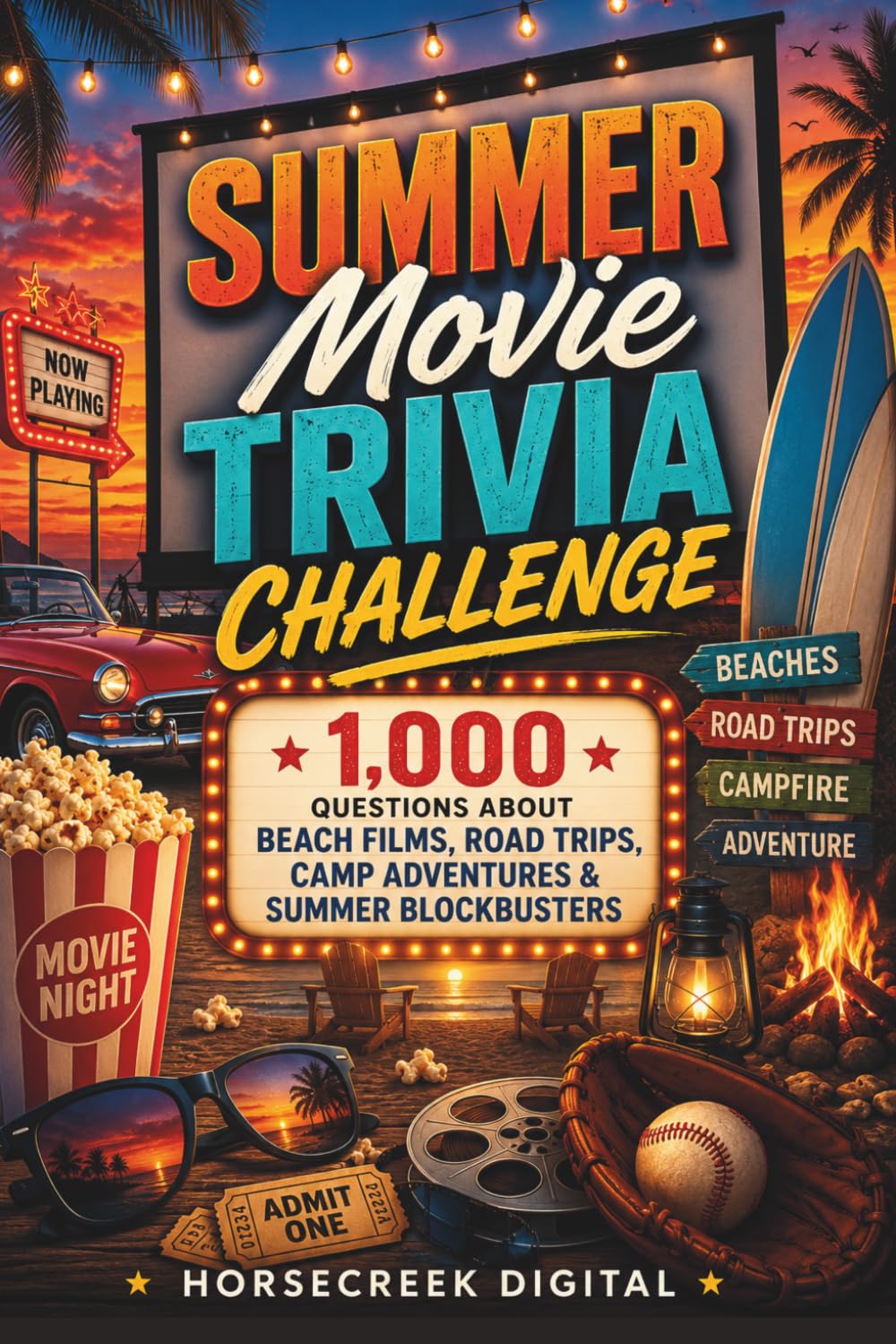 Summer Movie Trivia Challenge: 1,000 Questions About Beach Films, Road Trips, Camp Adventures & Summer Blockbusters