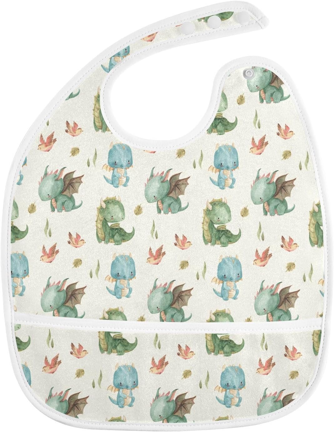 Baby Drool Bibs Infant Feeding Bibs Cute Dragon Adjustable Essential Must Have for toddlers Eating
