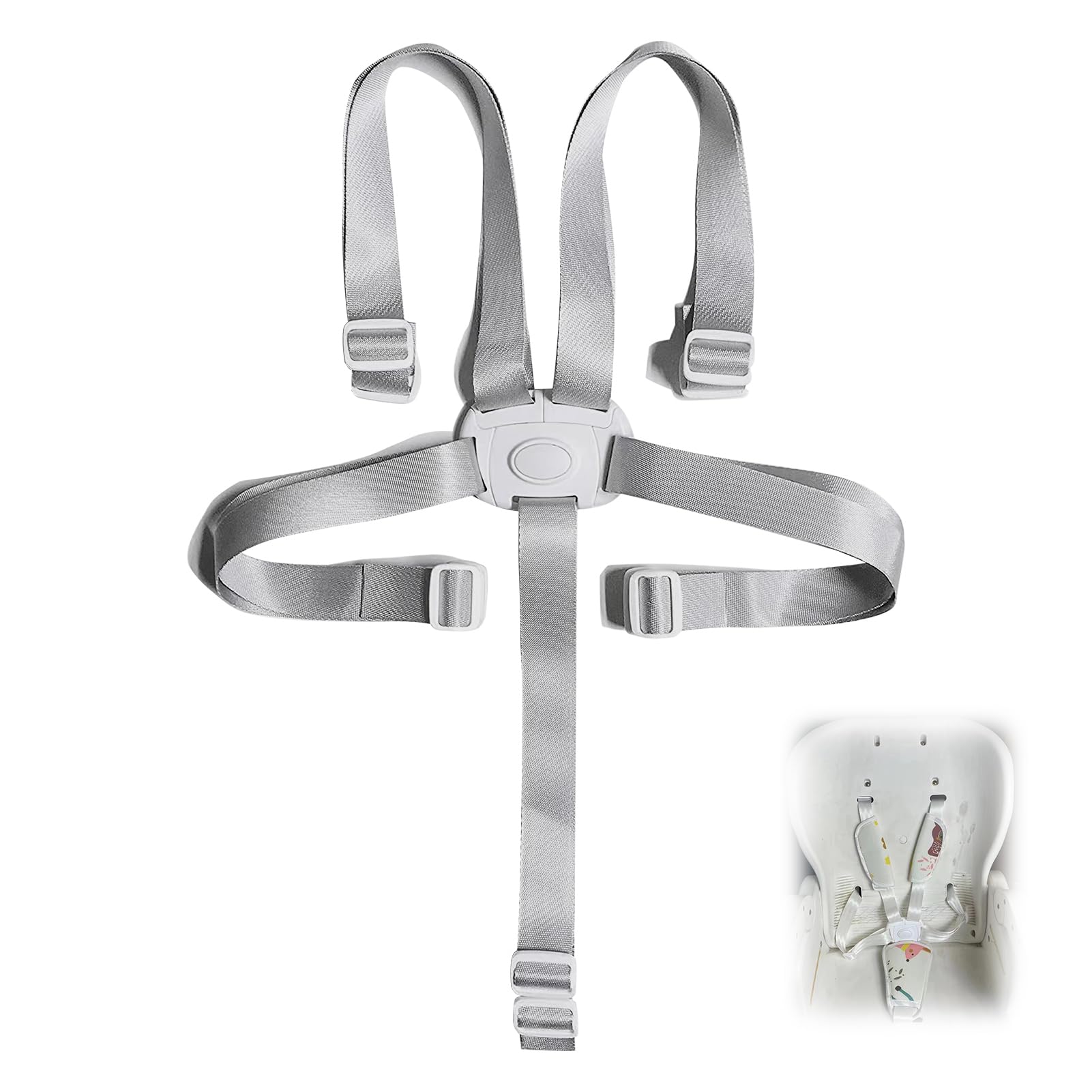 Gurt Sicherheitsgurt, Hochstuhl-Sicherheitsgurte Sicherheitsgurt für Kinderwagen Kinderschutzgurt Universal Ersatz-Sicherheitsgurte Verstellbare für Baby Kindersitz Kinderwagen Kinder Buggy (Set A)