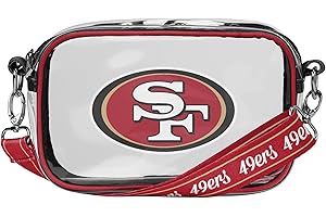 FOCO NFL Team Logo Stripe Clear Crossbody Bag 49ers