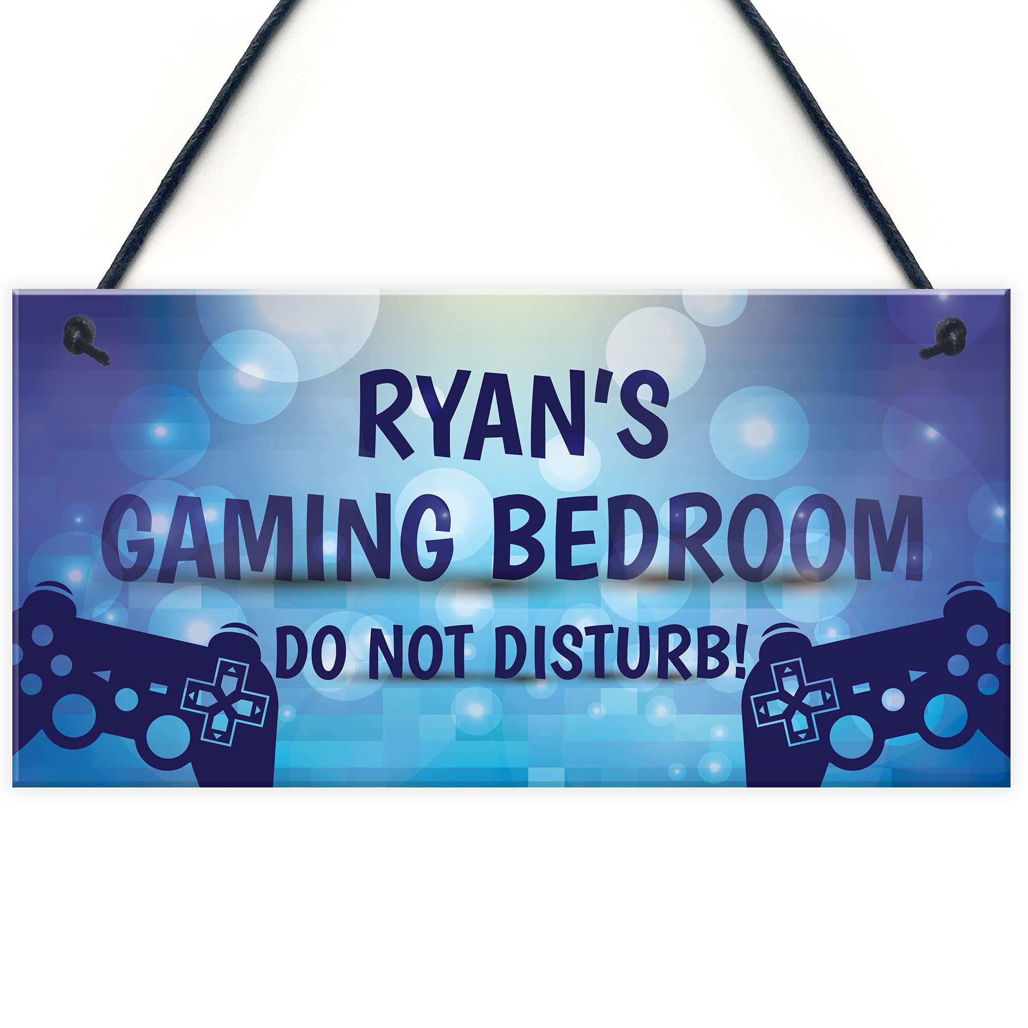 PERSONALISED Gaming Bedroom Sign Novelty Gamer Gift NEON EFFECT Sign