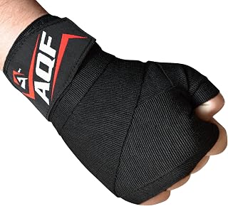 AQF Boxing Hand Wraps 4 Meter Elasticated Bandages with Thumb Loop – For Combat Sports, Boxing, MMA & Cross Fitness - Protect Wrist, Hand and Knuckle
