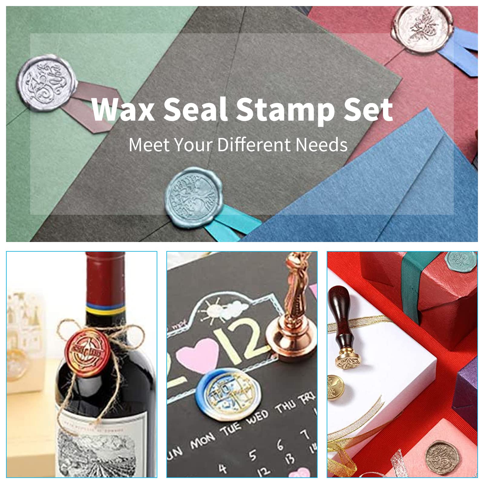 Timbro Per Sigillo Di Cera Bianco - Diametro 2,5cm | Per Buste, Inviti E Regali - Foto 13