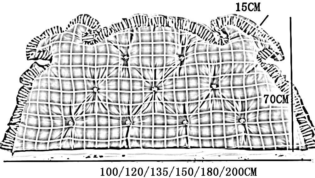 Headboard Bedside Cushion Pads Cotton Soft Case Large Back Waistguard Neck Guard Highly Flexible, 6 Colors (Color : 1#, Size : 100 × 15 × 70cm)