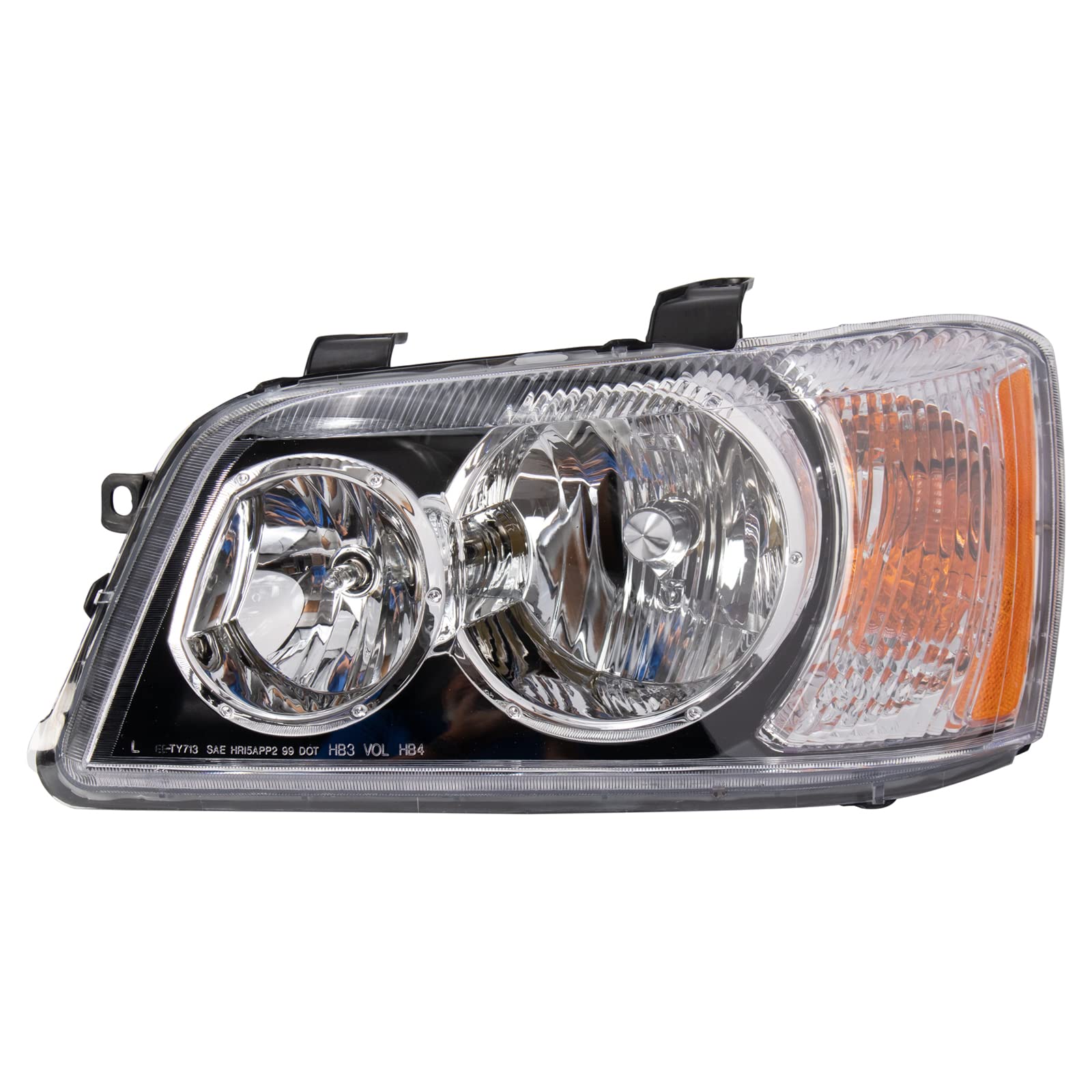 TRQ Driver Side Headlight Assembly Compatible with 2001-2003 Toyota Highlander TO2502141