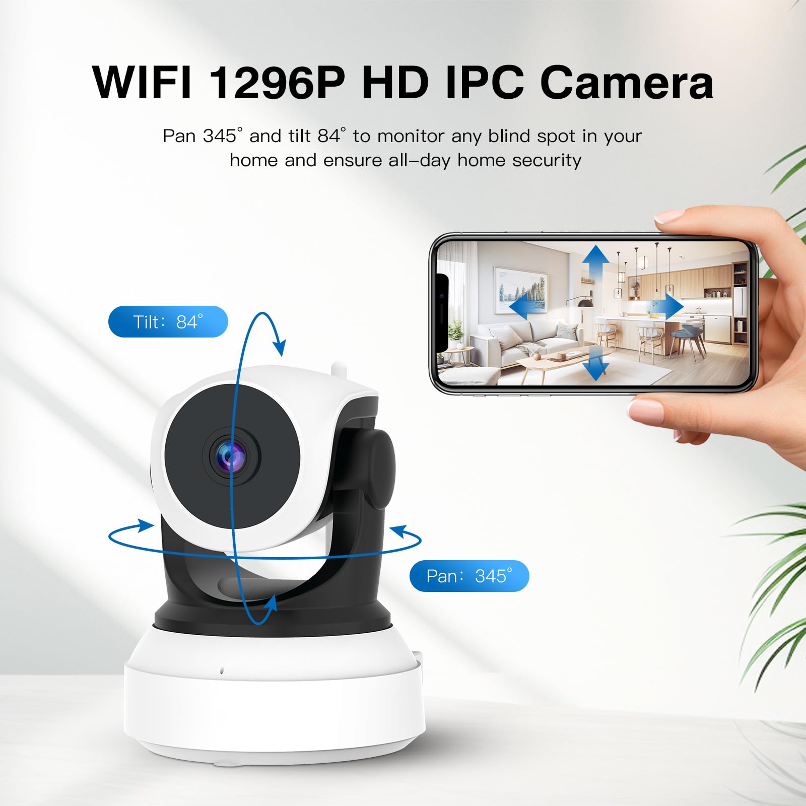 VSTARCAM Telecamera di sorveglianza interna – 2K QHD, 360° WLAN per cani con app, rilevamento automatico, audio a 2 vie, rilevamento del movimento, visione notturna a colori fino a 9 m, fino VSTARCAM Telecamera di sorveglianza interna – 2K QHD, 360° WLAN per cani con app, rilevamento automatico, audio a 2 vie, rilevamento del movimento, visione notturna a colori fino a 9 m, fino