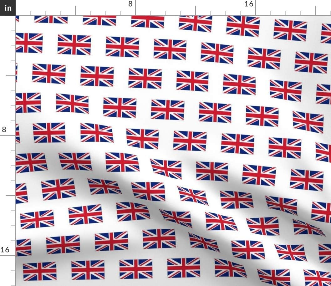 Spoonflower Fabric - Small British England United Great Printed on Petal Signature Cotton Fabric by The Yard - Sewing Quilting Apparel Crafts Decor