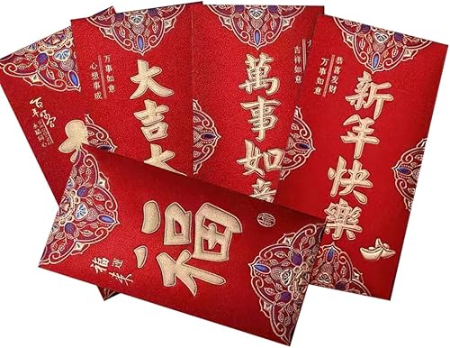 30 unids sobre rojo clásico festival de primavera suerte dinero bendiga bolsillo sobre chino nuevo año decoraciones para regalo