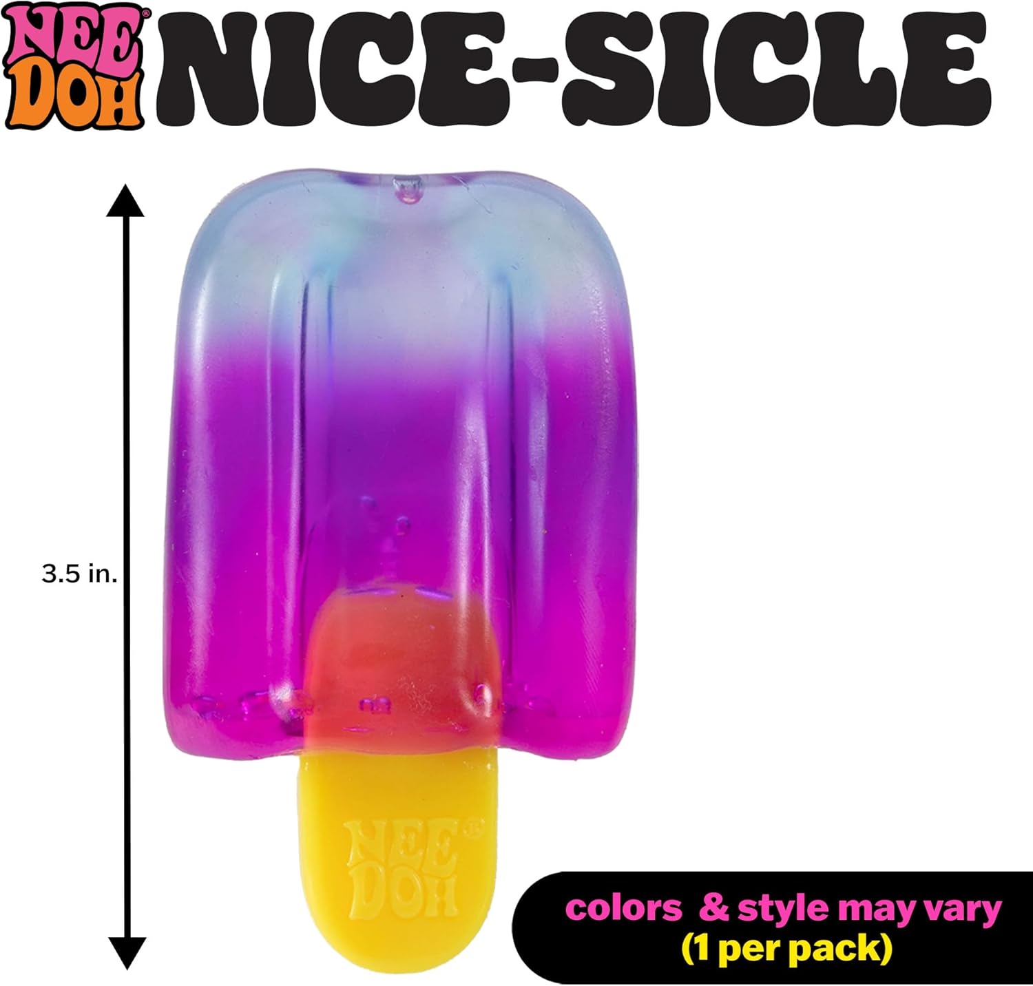 Schylling Needoh Nice-Sicle - Sensory Squeeze Toy - Colors May Vary