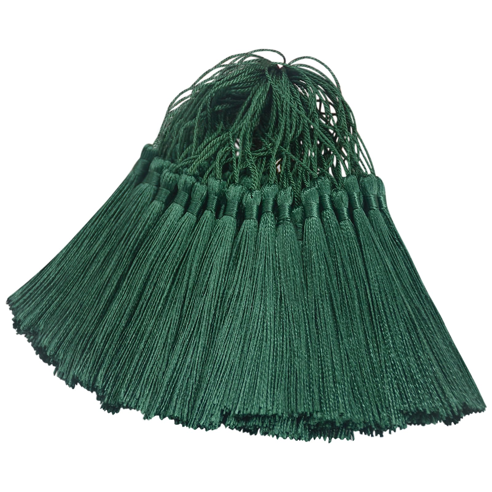 100pcs Silky Handmade Craft Tassels Mini Pendant for DIY Bookmark Keychain, Garland, Graduation Cap, Curtains, Jewelry Making