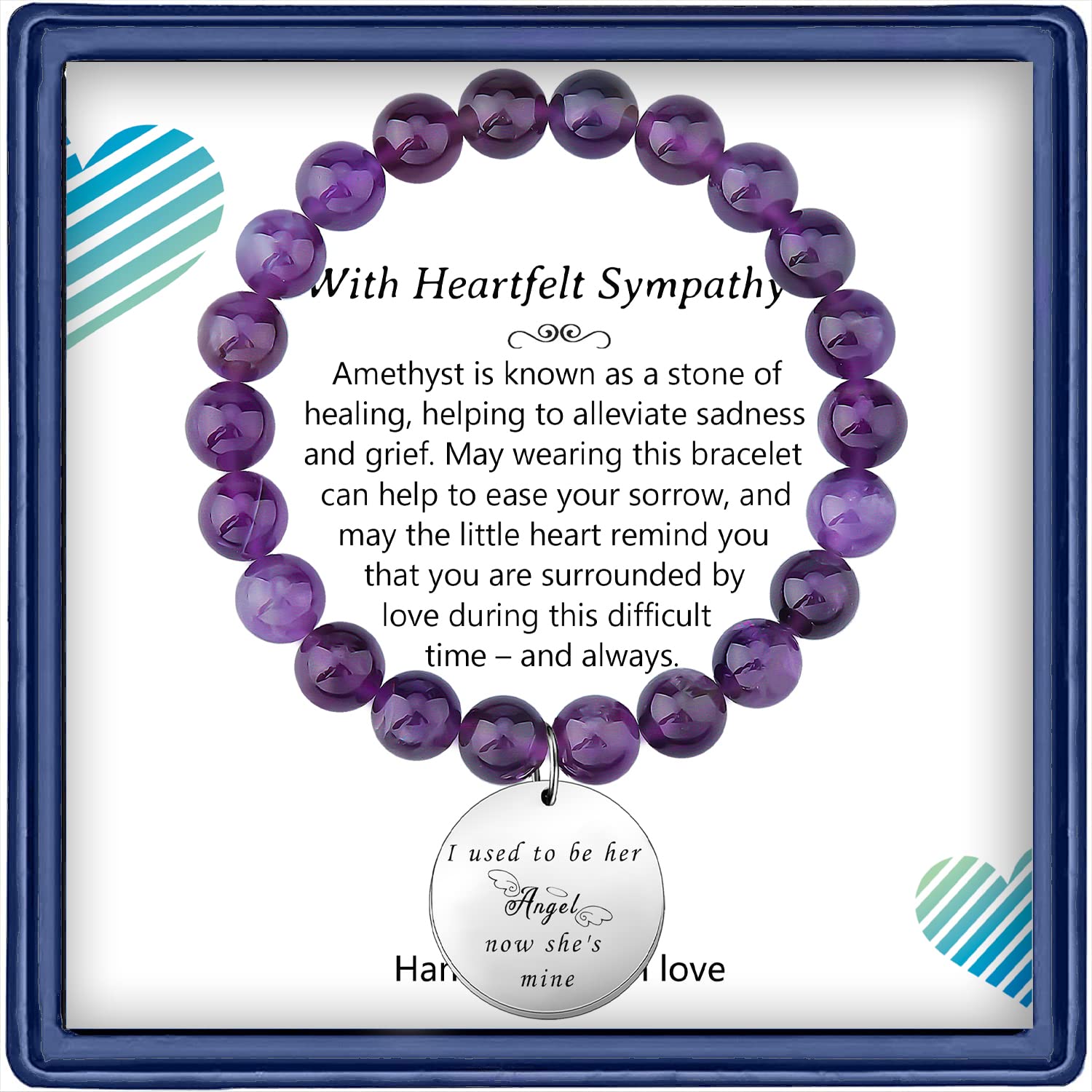 HaozeSympathy Gift for Loss of Mom, Remembrance Bracelet Sympathy Memorial Gifts for Loss of Mom Mother Father Pet Grief Jewelry Bereavement Condolence Gifts