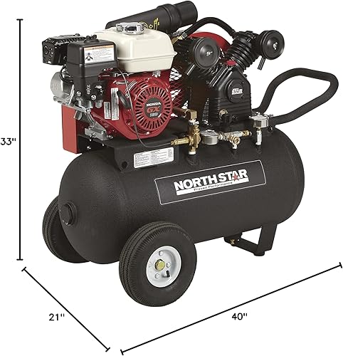 Vista 10 de NorthStar Compresor de aire portátil a gas 20-gal de tanque horizontal 13.7 CFM @ 90 PSI