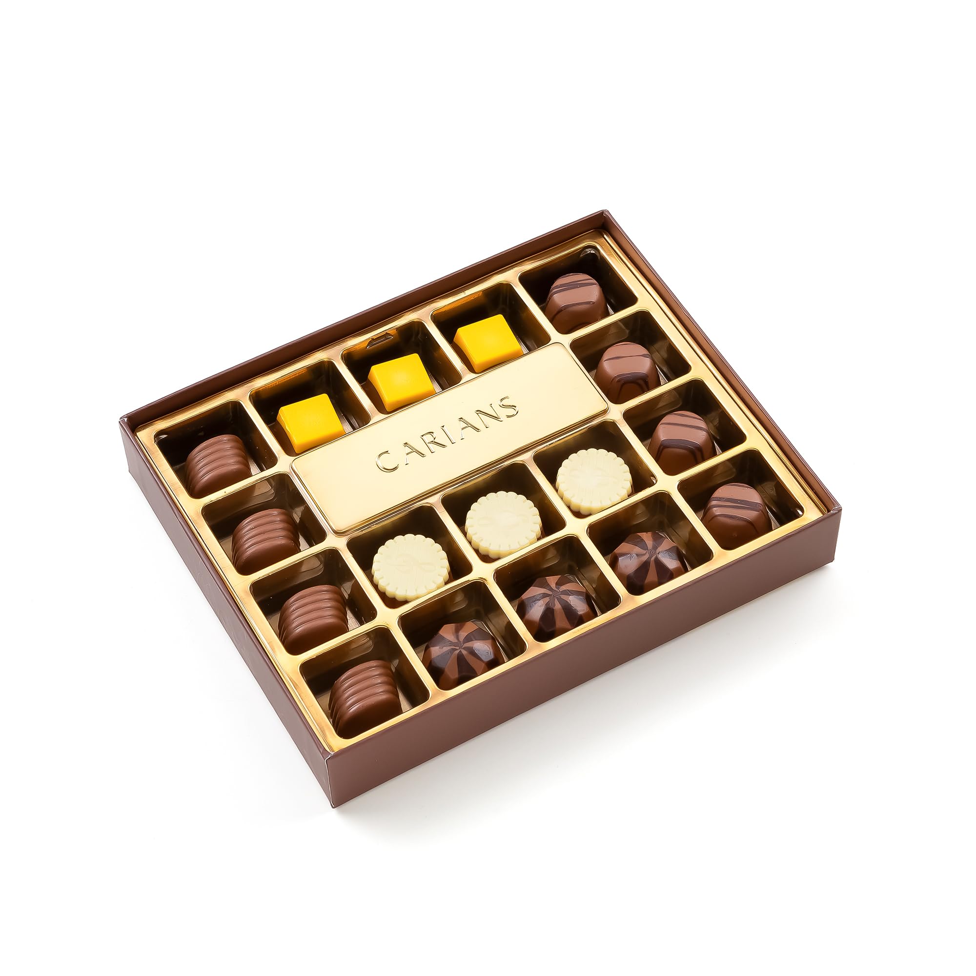 CARIANS Chocolatier Assorted Gourmet Chocolate Gift Box, Dark, Milk, White Chocolates Truffles, Treats for Thank you, Anniversary, Christmas, Thanksgiving: CARIANS Chocolate Gourmet Truffles Box, Chocolate Gift, Assorted Pralines Gift Box, Premium Gourmet Gift Basket, Assortment of Milk and Dark Chocolate