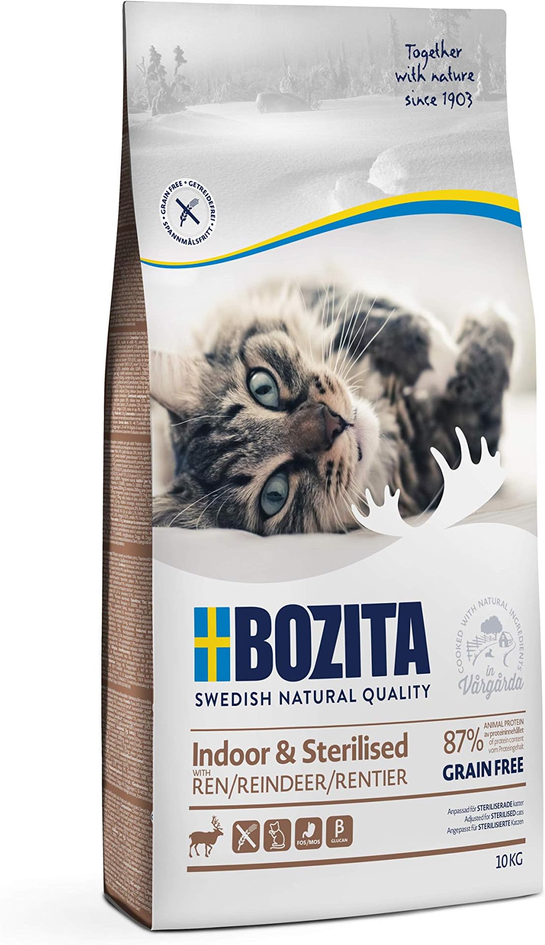 BozitaDog Food Grain-Free Reindeer 10kg for Allergies