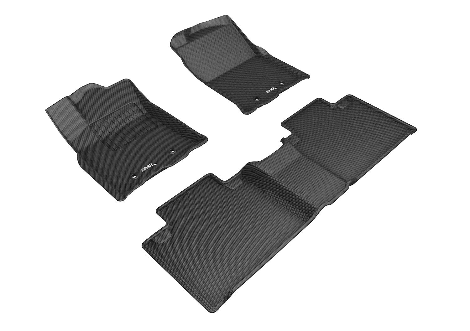 3D MAXpider Custom Fit KAGU Floor Mat (BLACK) Compatible with TOYOTA TACOMA ACCESS CAB 2018-2023 - Full Set