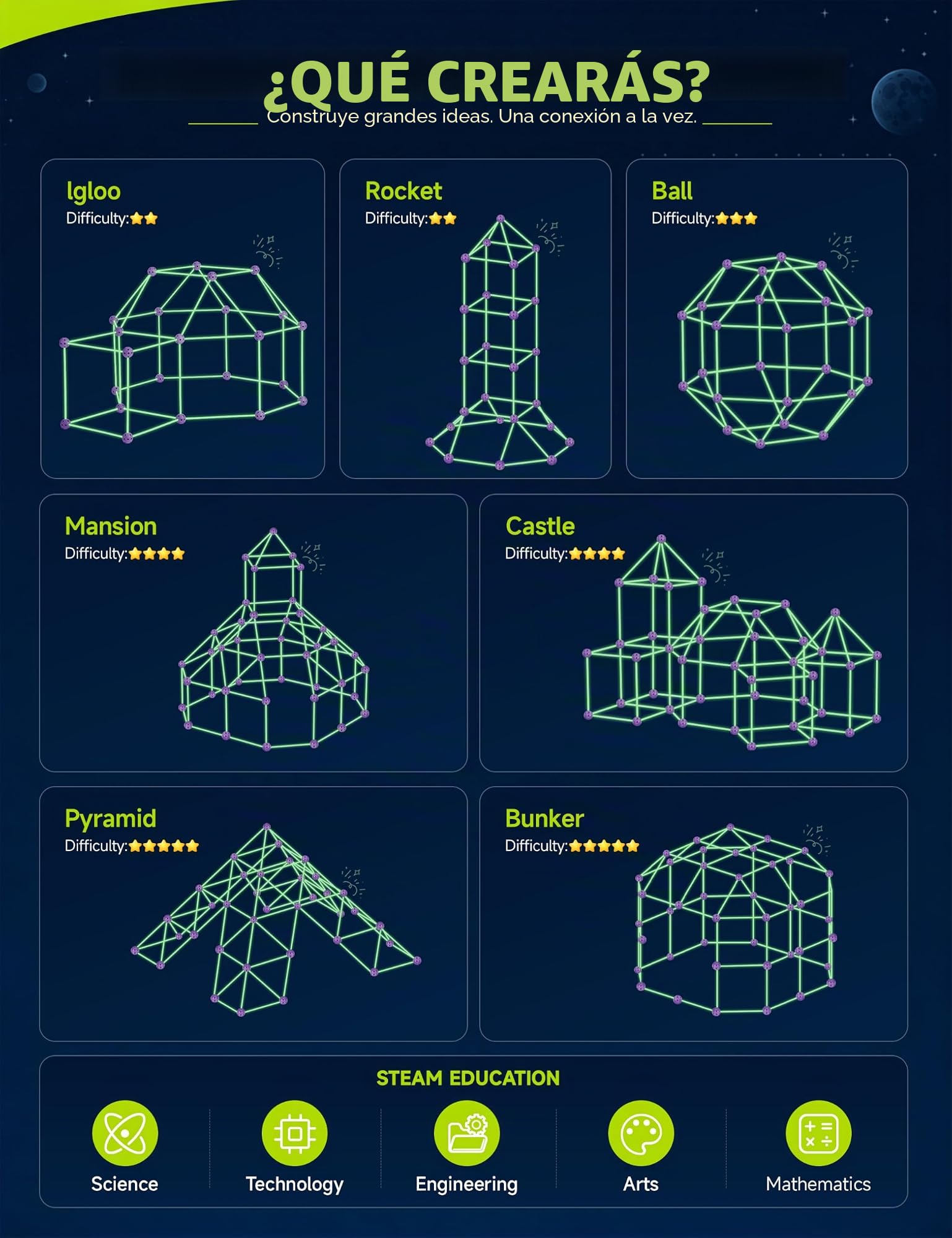 besrey 133 piezas de construcción de cuevas para niños, set de construcción de cuevas, cueva para niños, juguete de construcción creativa para interior y exterior, tienda de juegos DIY, juguete de