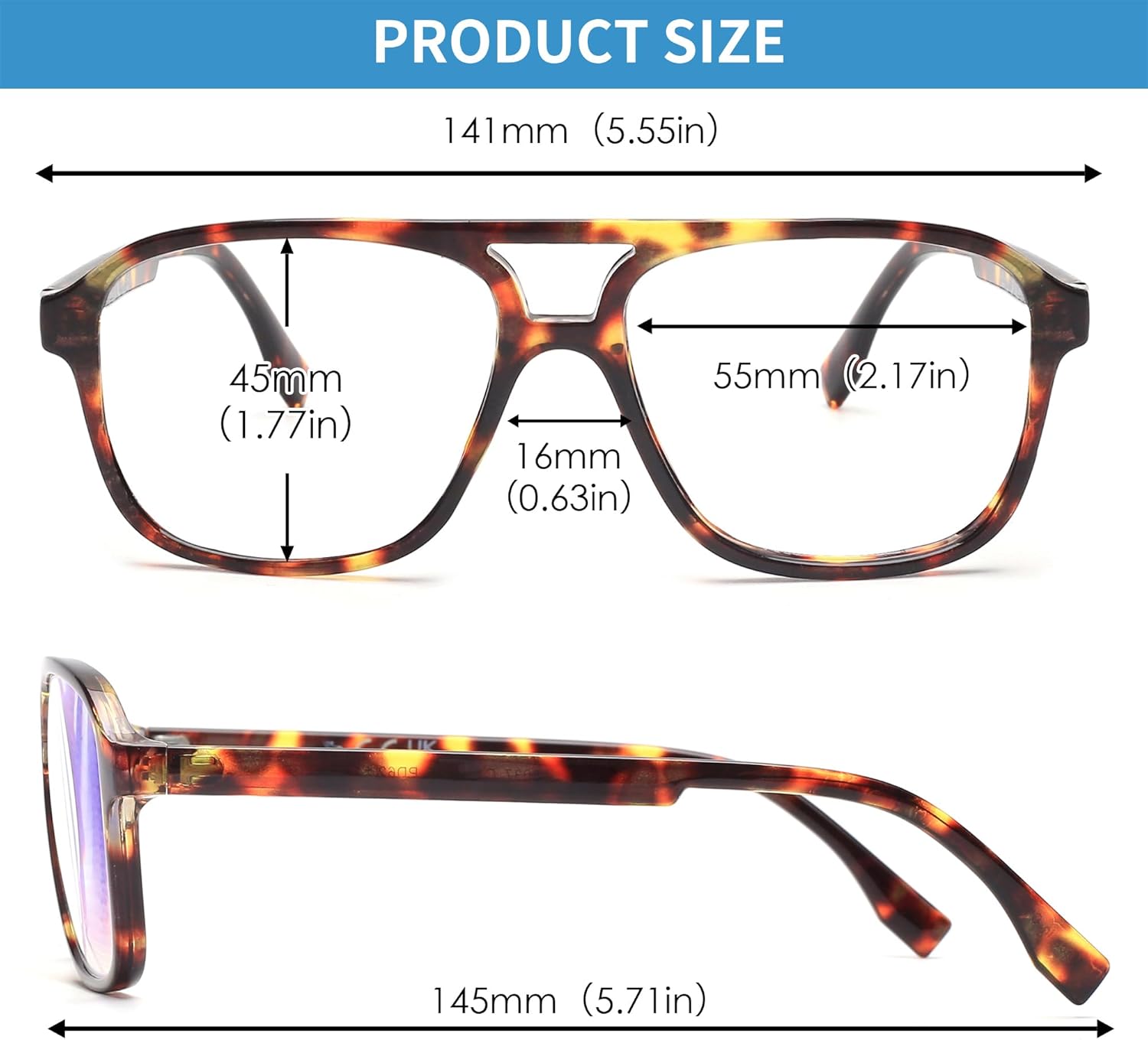 3-Pack Classic Rectangular Metal Reading Glasses By EYE ZOOM – Multiple Strengths