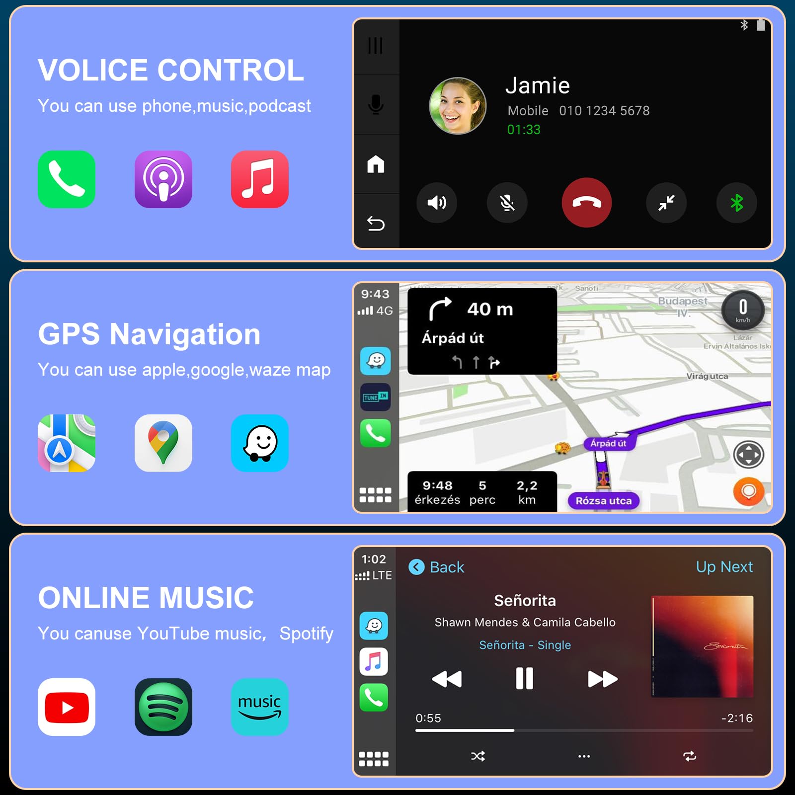 Adattatore Carplay Wireless,Adattatore Wireless 2 in 1 per Android Auto e CarPlay, Converti Android Auto Cablato in Wireless, Adatto per Auto con AA e Carplay, 5GHz WiFi USB C/A, Plug & Play