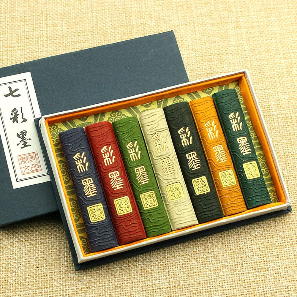 Ensemble de bâtonnets d'encre couleur chinoise for calligraphie et peinture, bloc traditionnel for pierre à encre aquarelle, 1 pièce
