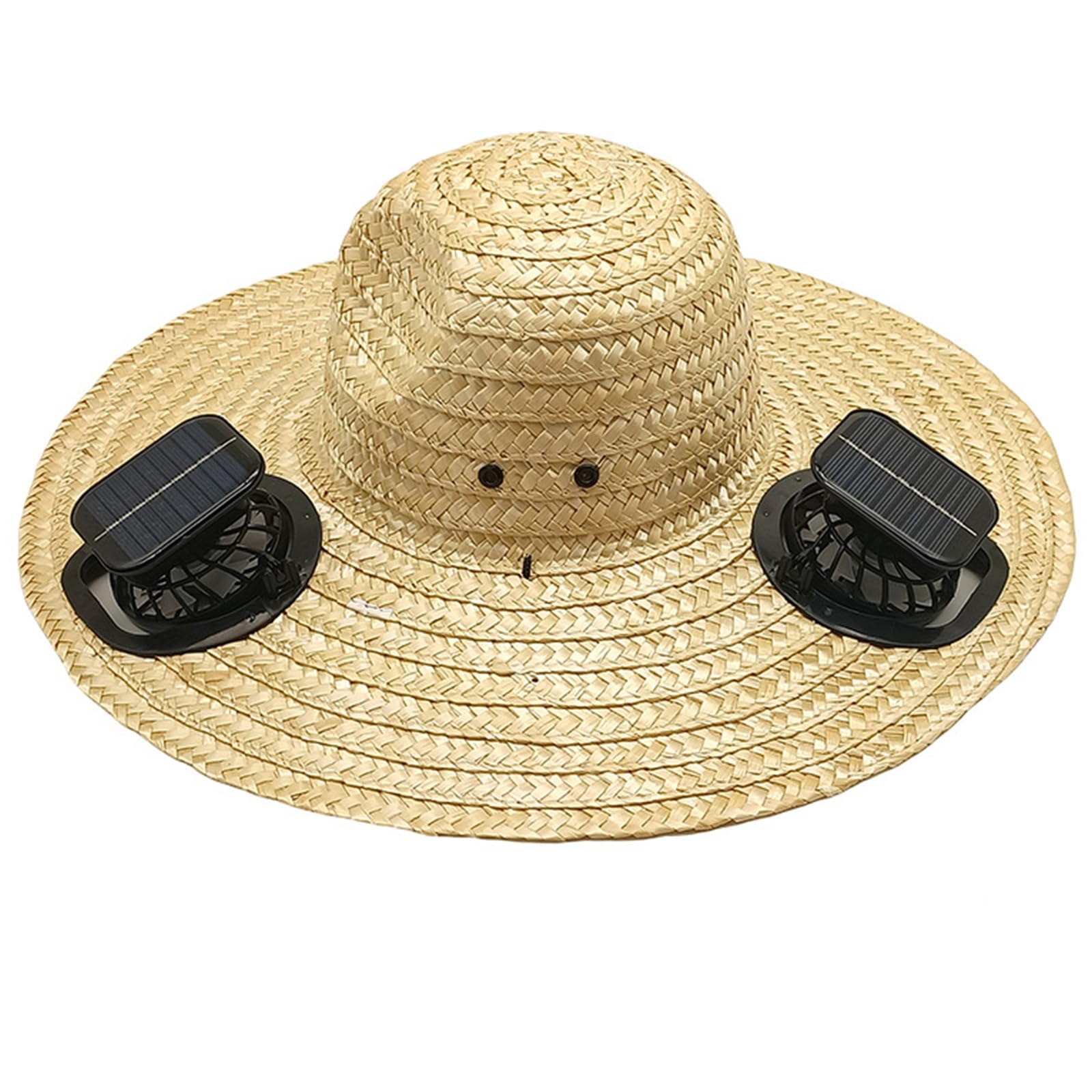 Chapeau de paille de refroidissement à énergie solaire élégant avec ajustement confortable et fonction de couverture solaire pour temps chaud