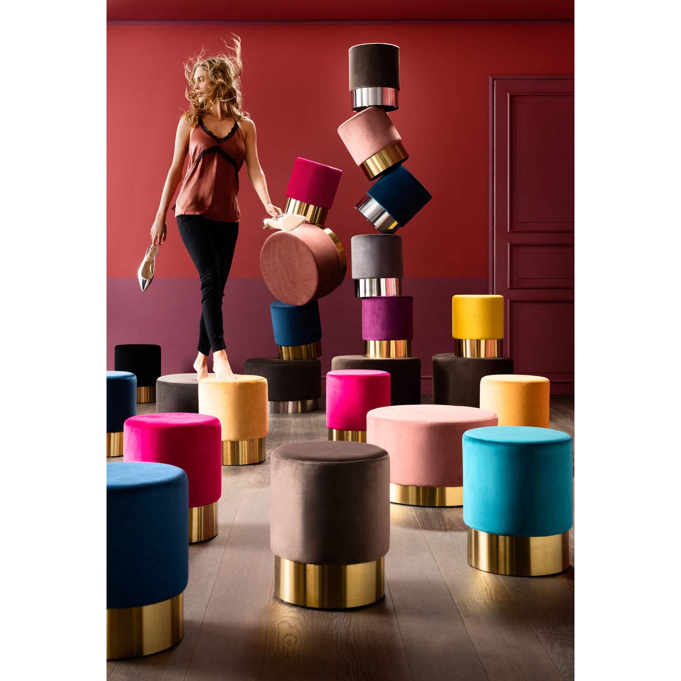 KARE DESIGN チェリー ライトグレーシルバー O35cm スツール Amazon｜【KARE（カレ）正規品】チェリーライトグレーシルバー