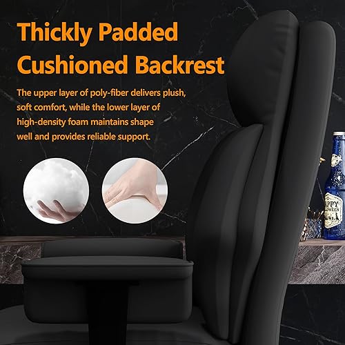 Miniatura 5 de Silla de oficina con reposapiernas, silla de oficina ejecutiva de cuero con respaldo alto con ruedas, sillas de escritorio ergonómicas con soporte