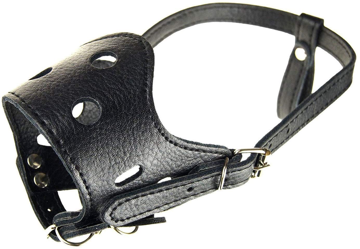 Emily Pets Dog Polyurethane Leather Breathable Biting and Barking Safety Mask (Large, Black) (B082WG5KMG) Amazon Price History, Amazon Price Tracker