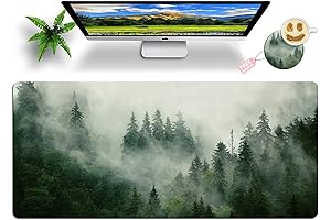 Forest Foggy Mountain Desk Pad 40 x 20